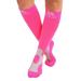 Unisex Compression Stockings 20-30mmHg for Pregnant Nursing - Hot Pink Medium