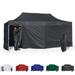 Black 10x20 Instant Canopy Tent and 4 Side Walls - Commercial Grade Steel Frame with Water-Resistant Canopy Top and Sidewalls - Bonus Canopy Bag and Stake Kit Included (5 Color Options)
