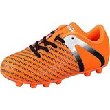 Vizari Impact FG Kids Soccer Cleats Orange/Silver Size 10.5