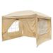 Zimtown Pop Up Tent Party Canopy Gazebo with 4 Walls 10 x 10 Outdoor Khaki