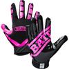 Battle Receivers Ultra-Stick Football Gloves - Small - Pink/Black