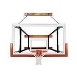 First Team FoldaMount82 Victory Steel-Glass Side Folding Wall Mounted Basketball System44; Brick Red