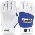 Franklin Sports Adult MLB Pro Classic Batting Gloves Adult Large Pair Pearl/Royal