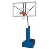 First Team Thunder Supreme Steel-Acrylic Portable Basketball System With Regulation Size Backboard44; Saddle Brown