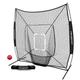 PowerNet DLX 7x7 Baseball Softball Practice Net (Bundle with Strike Zone and Training Ball)