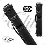 Elite Cases ECV37 BLACK Elite 3 Butts & 7 Shafts Vintage Leather Cue Case - Black