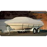 Taylor Acrylic Coated Polyester Gray Hot Shot Fabric BoatGuard Boat Cover with Storage Bag and Tie-Downs Fits 19 to 21 V-Hull Runabout Bow Rider Up to 102 Beam