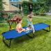 Gymax Blue Folding Camping Bed Outdoor Military Cot Sleeping