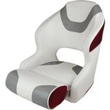 Wise 3315-1774 Baja Bucket Seat with Flip Up Bolster White/Grey/Red