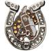 Navika Horseshoe Swarovski Crystal Ball Marker with Hat Clip