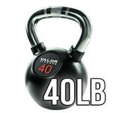 Valor Fitness Chrome Kettlebell - 40 lb Full Body Strength Training Equipment