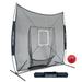 PowerNet DLX 7x7 Baseball Softball Practice Net (Bundle with Strike Zone and Training Ball)