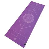 GoFit Pattern Yoga Mat w/ Yoga Pose Wall Chart 3.5mm 24 X 68 Lotus Flower/Purple