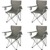 Ozark Trail Classic Folding Camp Chairs with Mesh Cup Holder Set of 4 32.10 x 19.10 x 32.10 Inches