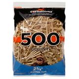 Golf Tees - 500 Pack of 2 3/4 inch natural wood tees - Resealable Ziploc Pack