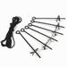 King Canopy 6-Piece Anchor Kit 15-inch Auger Style w/Rope Black