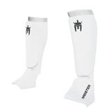 Meister Elastic Cloth Shin & Instep Padded Guards (Pair) White - X-Small