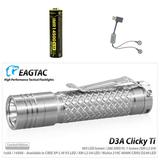 Eagletac D3A Titanium Flashlight - XPL LED - w IMR 14500 battery and A1 Portable Charger