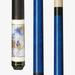 Players C-947 Pool Cue Stick Blue - Quartz and Gold Dust Design - Linen Wrap