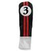 Sahara Retro Headcover #3 Fairway Wood Black/Red/White