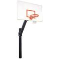 First Team Legend Excel Steel In Ground Fixed Height Basketball System44; Sienna Orange