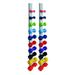 CanDo 20 Piece Vinyl Coated Dumbbell Weight Set with 2 Wall Racks Multicolor