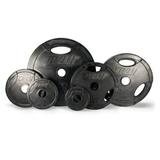 355 lb. Olympic Weight Plate Set Black Rubber Grip (Commercial Gym Quality) by Troy Barbell