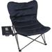 Ozark Trail Oversized Relax Plush Chair with Side Table Blue Adult