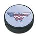 Wonder Woman USA American Flag Logo Ice Hockey Puck