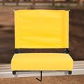 Flash Furniture Ultra-Padded Stadium Chair - 18 W x 14 D x 18 H - 18 W x 14 D x 18 H Yellow