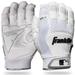 Franklin Sports Shok-Sorb X Batting Gloves - White/White - Adult X-Large