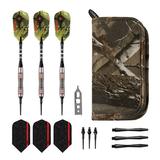 Viper Ranger Tungsten Soft Tip Darts Red Rings 18 Grams and Casemaster Realtree Hardwoods Deluxe Camouflage Dart Case