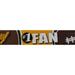 Country Brook DesignÂ® 5/8 inch Black and Gold Football Fan Polyester Webbing Closeout 10 Yards