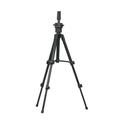 Anself Wig Head Stand Metal Mannequin Head Tripod Stand Adjustable for Maniquins Head Manikin Head Training Canvas Block Head (Black)