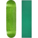 skateboard deck pro 7-ply canadian maple stained green with griptape 7.5 - 8.5