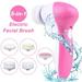 5 In 1 Multifunction Electric Face Facial Cleansing Brush and Face Massager For Scrubber Exfoliator Skin Beauty