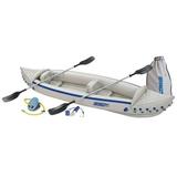 Sea Eagle 3 Person Inflatable Kayak Canoe w/ Paddles & Repair Kit (Open Box)