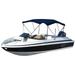 Summerset by Eevelle USA SS-363B Marine Grade 600D Outboard Watercraft 3-Bow Bimini Top Boat Vehicle Canvas Cover 36 High Frame 1â€� Aluminum Frame Hardware Straps and Storage Boot Navy