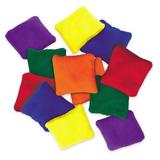 Everrich EVC-0024 4 x 4 Inch Fleece Square Beanbags - Set of 6 Colors