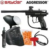 Spyder Aggressor Paintball Marker Gun Ready to Play Kit includes Goggle Hopper Squeegee 90g CO2 and Adapter
