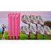 Senior Ladies iDrive Pink Golf Clubs All Hybrid Set 55+ Years Womens Right Handed Lady Full True Hybrid Complete Set which Includes: #5 6 7 8 9 PW SW New Utility Senior Flex Club