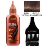 Clairol BEAUTIFUL COLLECTION Moisturizing SEMI-PERMANENT Hair Color Dye (w/Sleek Tint Brush) No Ammonia No Peroxide Haircolor Aloe Vera Jojoba Vitamin E (B12D - Medium Ash Brown)