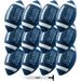 Franklin Sports Junior Size Footballs - Grip-Rite 1000 - Blue/White 12 Pack Deflated With Pump