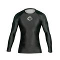 FUJI Baseline Ranked Long Sleeve Jiu Jitsu Rashguard BJJ Rashguard for Men and Women Size Small Black