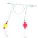 Sea Striker Fireball Bluefish Double Drop Fishing Rig 3/4 Red & Yellow Floats