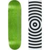 skateboard deck pro 7-ply canadian maple stained green with griptape 7.5 - 8.5