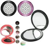 Magnifying Compact Cosmetic Mirror 3 Round Pocket Makeup Mirror Handheld Travel