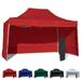 Red 10x15 Instant Canopy Tent and 4 Side Walls - Commercial Grade Steel Frame with Water-Resistant Canopy Top and Sidewalls - Bonus Canopy Bag and Stake Kit Included (5 Color Options)