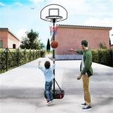 Smile Mart Adjustable Basketball Hoop System for Kids/Youth Indoor/Outdoor 6.4-8.2 ft