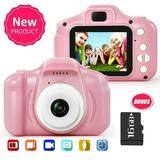 LNKOO Camera for Kids 13MP 1080P Kids Digital Video Toy Camera with 2.0 Inch IPS Screen and 16G SD Card Toddler Video Recorder Great Christmas Birthday Present Gift for 3-12 Year Old Boys Girls-Pink
